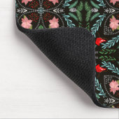 冬の雪片，ポインセチア，深紅色 マウスパッド (コーナー)