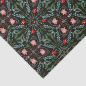 冬の雪片，ポインセチア，深紅色 薄葉紙 (詳細)