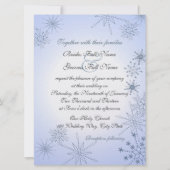 冬の雪片/冬のアイスブルー 招待状 (正面)