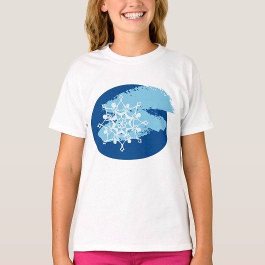 冬の雪片 Tシャツ (正面)