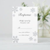 冬の雪片RSVP 出欠カード (スタンド正面)