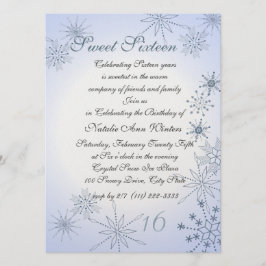 冬の雪片Sweet sixteen 招待状