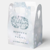 冬の雪素朴片の結婚フローラ フェイバーボックス (オープン)