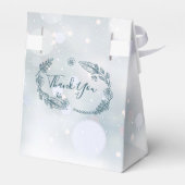 冬の雪素朴片の結婚フローラ フェイバーボックス (裏面サイド)