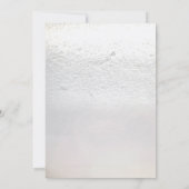 冬の雪素朴片ライトグレー結婚ウッド 招待状 (裏面)