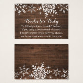 冬の雪素朴結晶ベビーシャワーが本を持ってくる (正面&裏面)