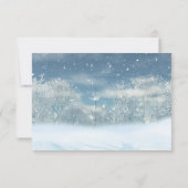 冬の雪結婚林 出欠カード (裏面)