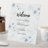 冬の雪結婚片の台座サイン 台座サイン (インサイチュ)