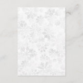 冬の雪結婚片 エンクロージャーカード (裏面)