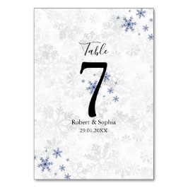 冬の雪結婚片 テーブルナンバー