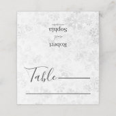 冬の雪結婚片 プレイスカード (外部開封)