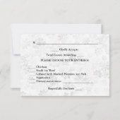 冬の雪結婚片 出欠カード (裏面)