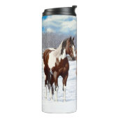 冬の雪絵を描の中に馬を入れる タンブラー (回転左)