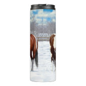 冬の雪絵を描の中に馬を入れる タンブラー (裏面)