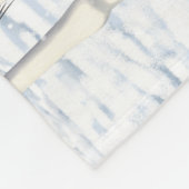 冬の雪絵を描の中に馬を入れる フリースブランケット (角)