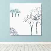 冬の雪絵画景 キャンバスプリント (インサイチュ (ウッドフロア))