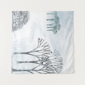 冬の雪絵画景 タペストリー (正面(横))