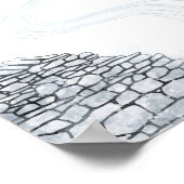 冬の雪絵画景 ポスター (角)