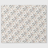 冬の雪雀の水の色の手絵を描 ラッピングペーパー (フラット)