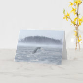 冬の雪飛んでいるフクロウ カード (黄色い花)