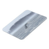 冬の雪飛んでいるフクロウ マグネット (左側)