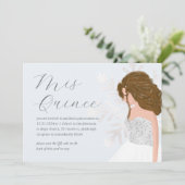 冬の雪15誕生日キンセアニラQRコード 招待状 (スタンド正面)