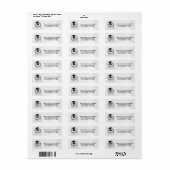 冬の雪 かわいい小さなペンギン ラベル (フルシート)