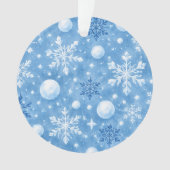 冬の雪 (カスタマイズ可能) オーナメント (正面)