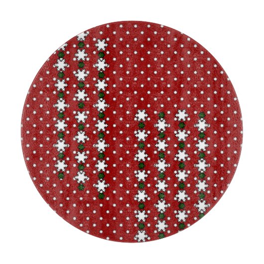 冬の雪 カッティングボード (正面)