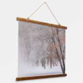 冬の雪 |クスシャロ湖 吊り下げ型タペストリー (傾斜あり)