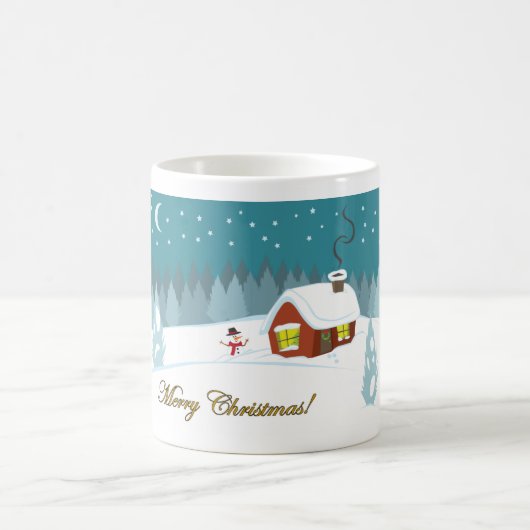 冬の雪 コーヒーマグカップ (中央)