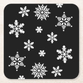 冬の雪 スクエアペーパーコースター (正面)