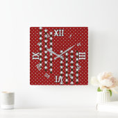 冬の雪 スクエア壁時計 (ホーム)