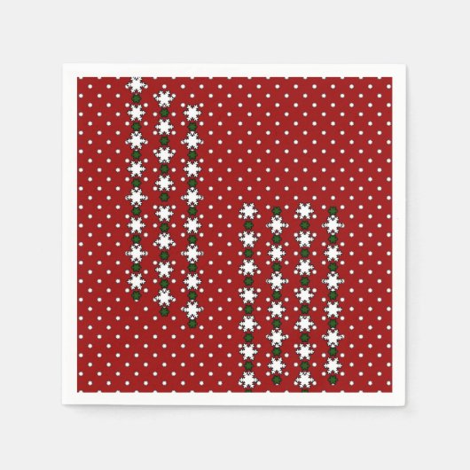 冬の雪 スタンダードカクテルナプキン (正面)