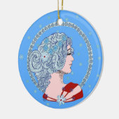 冬の雪 セラミックオーナメント (左)