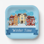 冬の雪 ペーパープレート (正面)