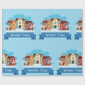 冬の雪 ラッピングペーパー (フラット)