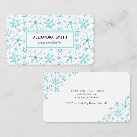 冬の雪 名刺 (正面/裏面)