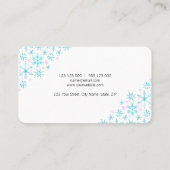 冬の雪 名刺 (裏面)