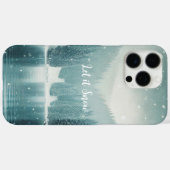 冬の雪、山の湖 Case-Mate iPhoneケース (裏面 (横))