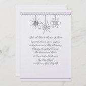 冬の雪 招待状 (正面/裏面)