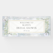 冬の雪 新緑 ブライダルシャワー ウェルカム 横断幕 (横)