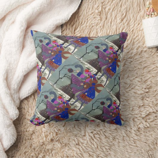 冬の雪/美しいファッション衣装デザイナー クッション (ブランケット)