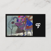 冬の雪/美しいファッション衣装デザイナー 名刺 (裏面)