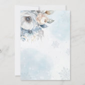 冬の雪 赤ちゃん 外は寒い ベビーシャワー 招待状 (裏面)