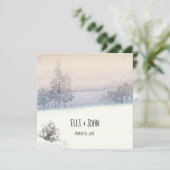 冬の雪、青と白結婚の 招待状 (スタンド正面)