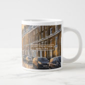 冬の雪、静かに降る コーヒーマグ ジャンボコーヒーマグカップ (右)