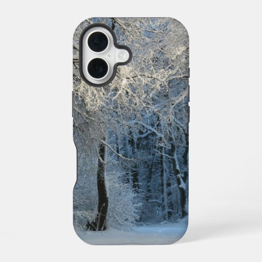 冬の雪 iPhone 16ケース (裏面)