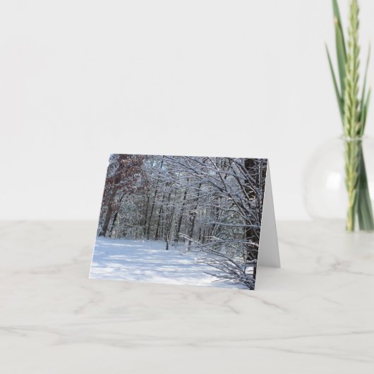 冬の雪Notecard カード (正面)