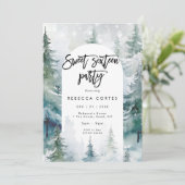 冬の雪sweet sixteen16歳の誕生日 招待状 (スタンド正面)